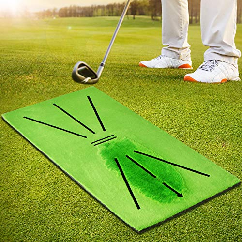 golf practice mat that shows swing path