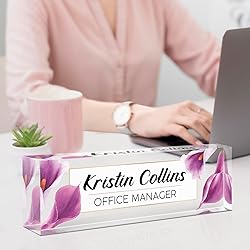 Custom Name Plate for Desk, Acrylic Office Decor