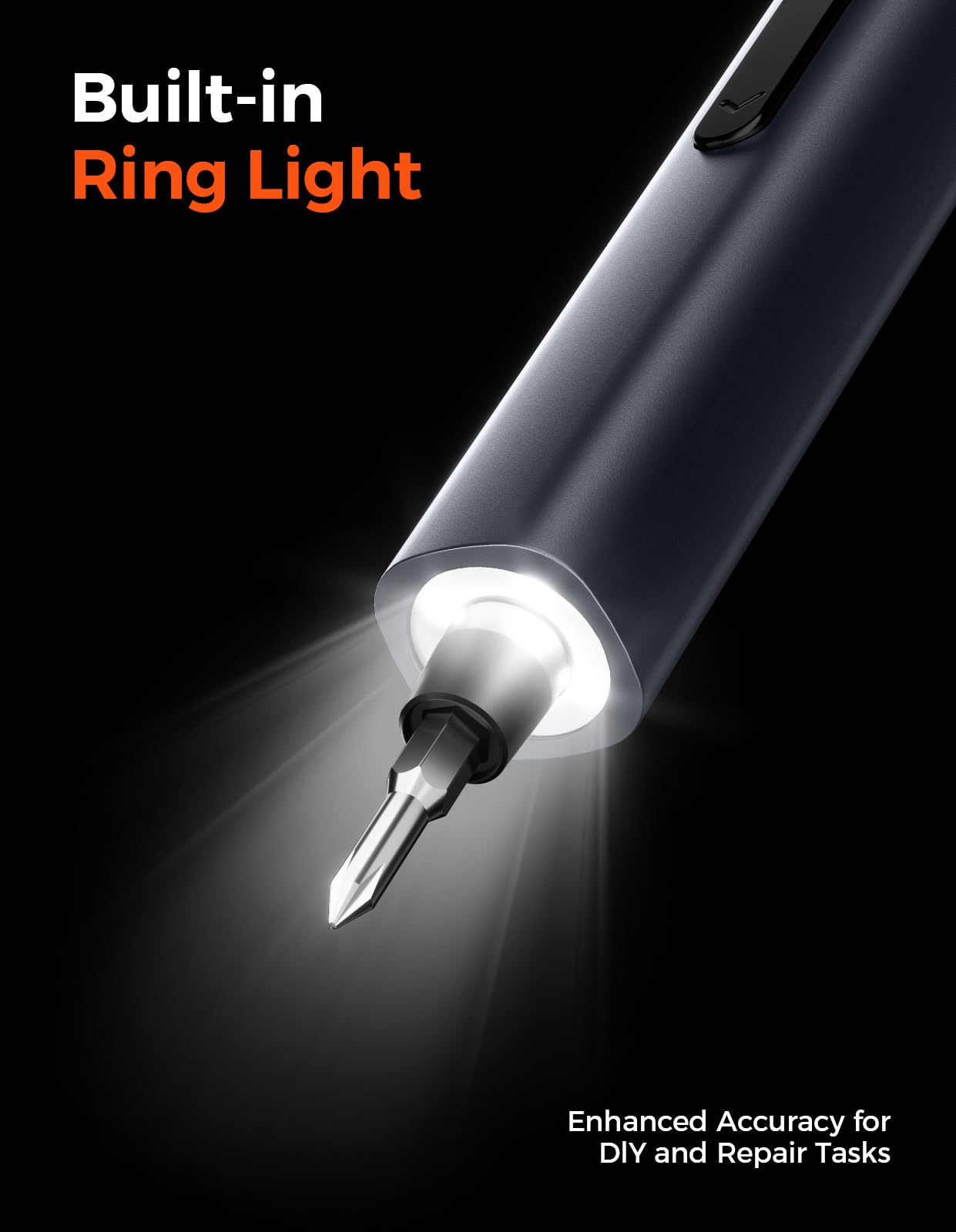 Mini Electric Screwdriver Set, Small Electric Precision Screwdriver with 5 Torque Levels, Max 0.75N.m, 500mAh Battery, 50-in-1 Cordless Power Screwdriver Kit for Laptop, Phone & Electronics Repair