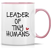 Retreez Funny Mug - Leader of Tiny Humans 11 Oz Ceramic Coffee Mugs - Funny, Sarcasm, Motivational, Inspirational, daycare, b