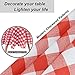 OUWIN 100% Waterproof Rectangle Tablecloth Spill-Proof Wipeable PVC Vinyl Table Cover Indoor Outdoor Picnic Table Cloth (54 x 108, Red and White Checkered)