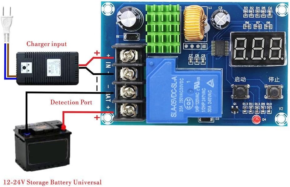 MONNY XH-M604 Battery Charger Control Module DC 6-60V Storage Lithium Battery Charging Control Switch Protection Board