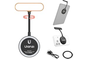 ULANZI M10 Mini Light Magnetic Selfie Lights Clip-On Reading Light with 5-Level Dimmable Warm Light, 2-in-1 Design as Book Li