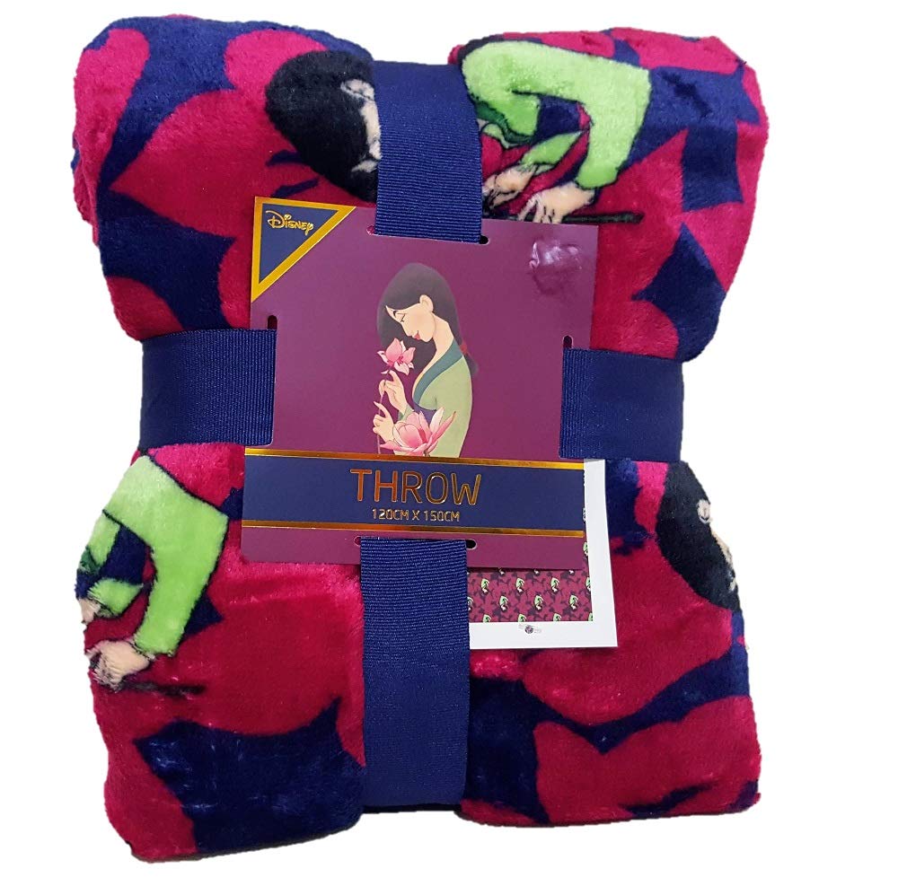 Licensed_Primark Burgundy Navy Super Soft Fleece Snug Rug Throw Blanket