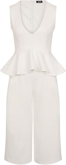 white peplum jumpsuit