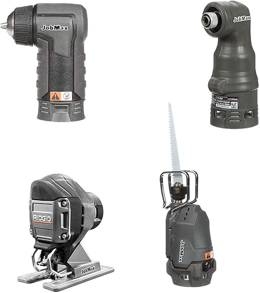 Ridgid Jobmax 4 Head Kit Jig Saw, Reciprocating Saw, Impact Driver