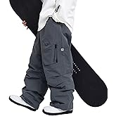 SNOWVERB Womens Mens Baggy Ski Insulated Pants Waterproof Cargo Snow Pants Snowboard Outdoor Hiking Pants for Winter Sports