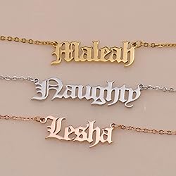 GR859C Custom Unique Letter Crystal Name Necklace