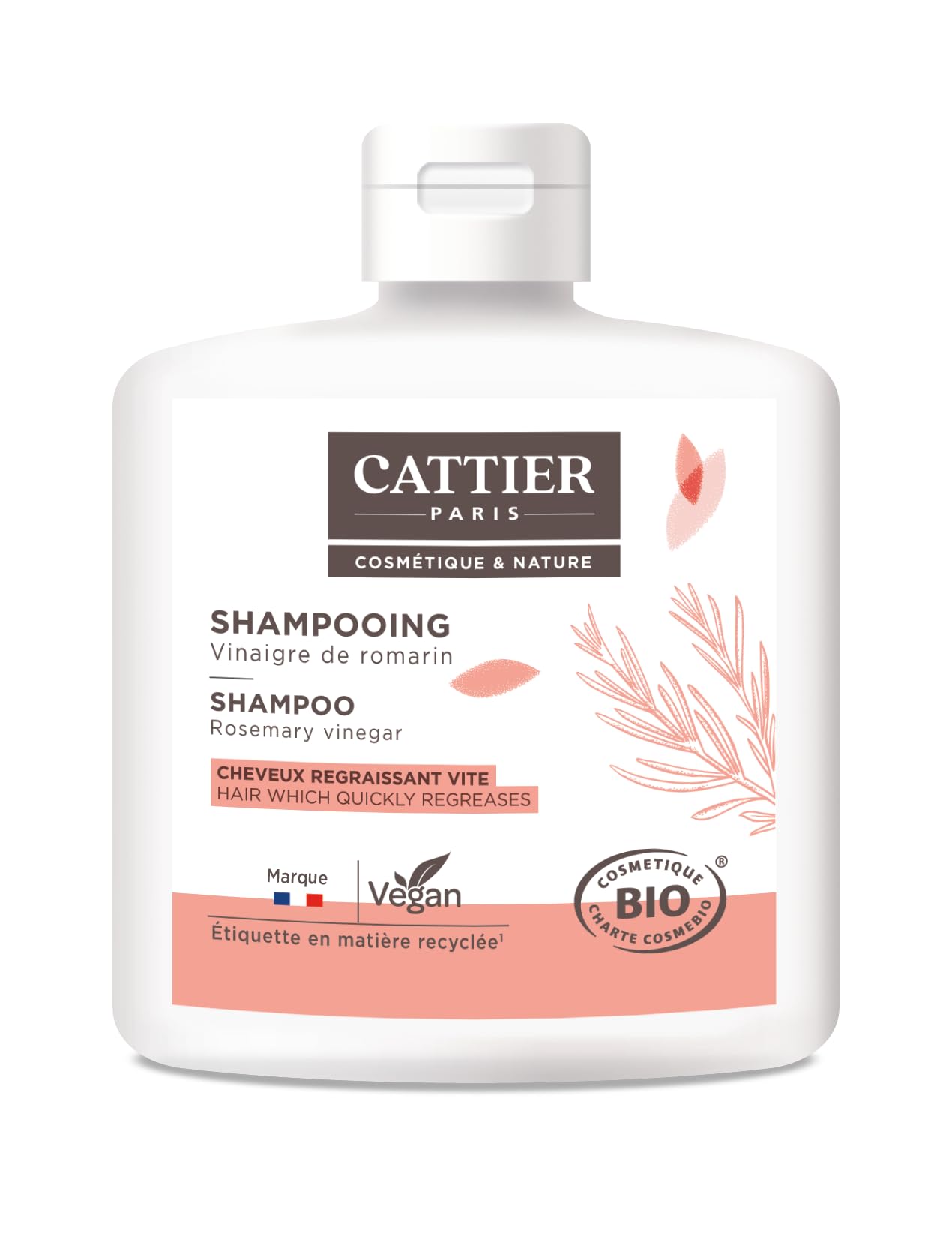 Cattier Oily Hair Shampoo Rosemary Vinegar 250 ml