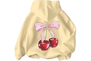 COZYEASE Girls' Letter Graphic Print Cute Hoodies Long Sleeve Pullover Hoodie Sweatshirt