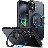 JETech 360 Degree Rotatable Ring Case for iPhone 16 6.1-Inch with Camera Control Button, Compatible with MagSafe, Slim Shockp