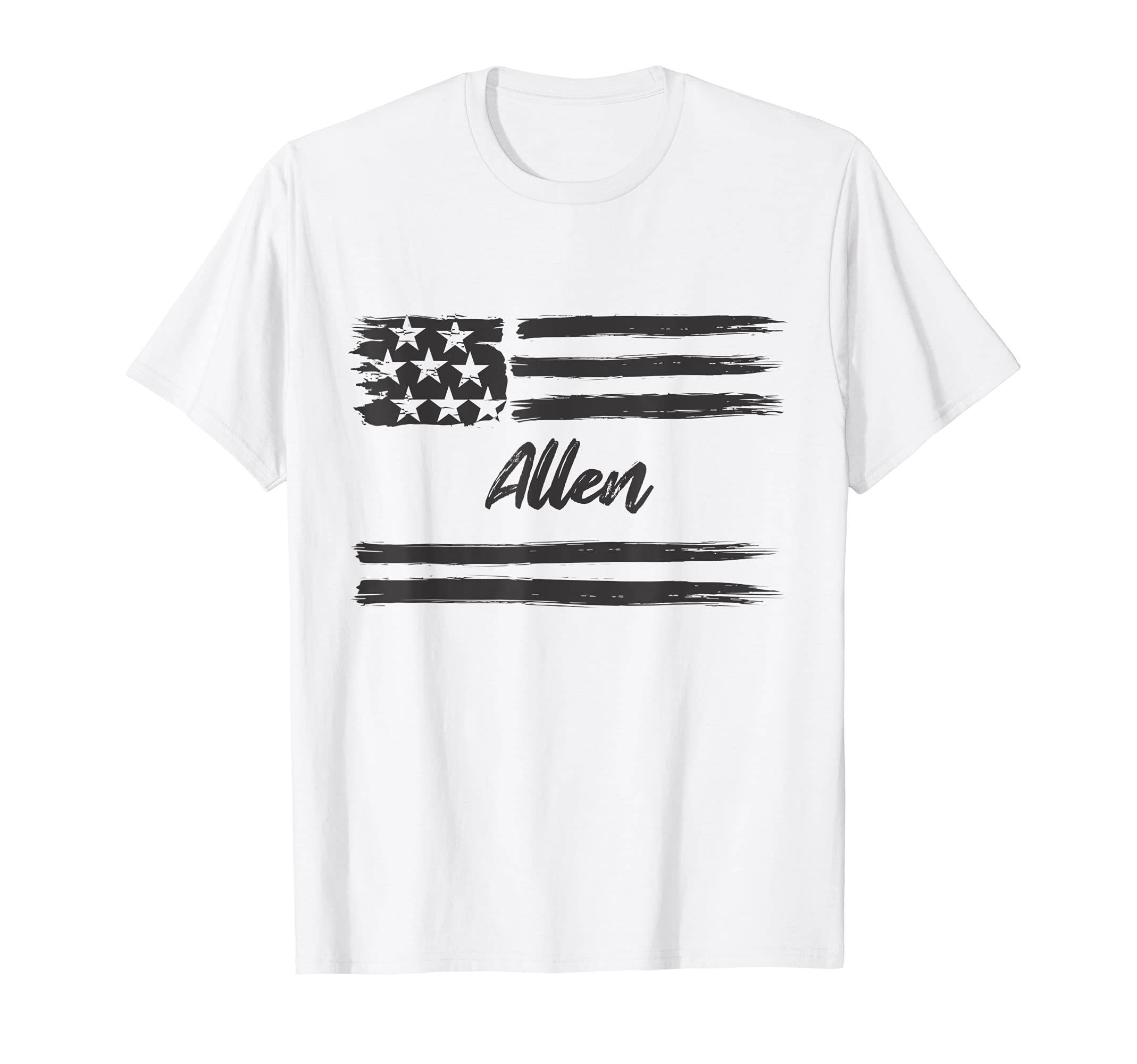 Allen - Personalized Name, Stars and Stripes, USA Flag T-Shirt