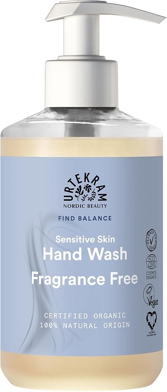 Sabonete de Mãos Sem Perfume 300 ml – Sabonete Líquido Suave para Peles Sensíveis, com Aloe Vera, Ácido Hialurónico e Glicerina, Certificado COSMOS Organic, Vegan, Fabricado na Dinamarca