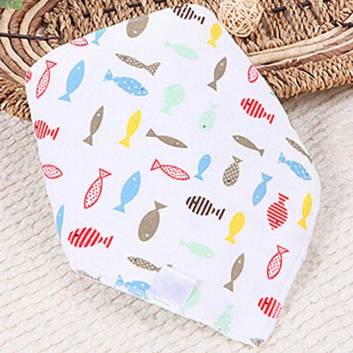 TRENTON Baby Boy Girl Cotton burp clothes Lovey Buttons Thick Bib Feeding Bandana - 17