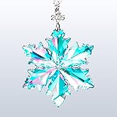 2025 Annual Christmas Crystal Snowflake Ornaments, Crystal Ornaments for Christmas Tree, Elegant Sparkly Christmas Tree Decorations Home Decor, Gifts for Family Friends