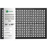 Envelor Anti Fatigue Mat Rubber Floor Mats Door Mat Non Slip Drainage Mat for Entryway, Kitchen, Restaurant, Garage, Heavy Duty Use Doormat, Commercial Floor Mat Industrial 36 x 60 Inches
