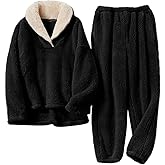 Kissonic Mens Fluffy Coral Pajamas Set Soft Fleece Winter Pjs Loose Plush Warm Loungewear Sleepwear