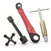 Quick Repair Plumbing Tools Kit &ndash; Angle Stop Wrench with 1/2 in Compression Sleeve Puller,Professional Plumbers Wrench for Compression Rings, Nuts &amp; Angle Stops,4-Way Utility Key