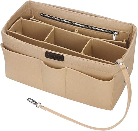 Filz Handtasche Tasche Organizer Einsatz Betoores Handtaschen Organizer Bag In Bag Fur Tote Mit Reissverschluss Beige M Amazon De Koffer Rucksacke Taschen