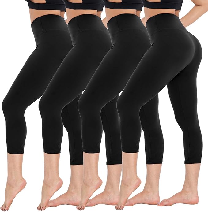 high waisted tummy control capri leggings