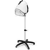 Elitzia Ionic 1000W Professional Hooded Hair Dryer Salon Standard Hair Drying Machine with Two Speed and Heat Settin Efficient Uniform Drying Heating Device for Home and Salon ET194 White