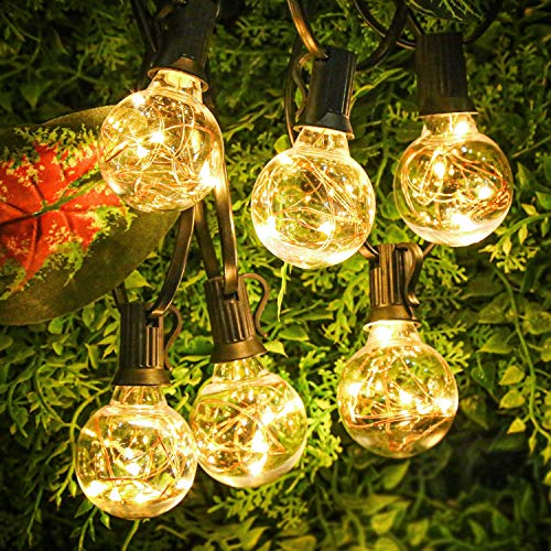 Lichterkette Außen Wasserdicht, Lichterkette Glühbirnen G40 11.7M 30er Globe Birnen mit 1 Ersatzbirnen, Lichterkette…