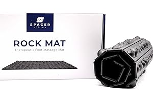 The Rock Mat by Spacer Mobility - Therapeutic Foot Massage Mat Helps Stimulate Nerve Endings, & Relieve Tension | Made with Premium Firm Foam, Releases Tension & Increases Proprioception