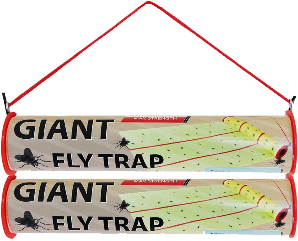 W4W, Giant Sticky Fly Trap Roll, MAX Strength, Outdoor/Indoor, Non Toxic