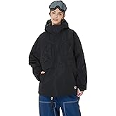 SNOWVERB Womens Mens Baggy Anorak Half-zipper Snow Waterproof Ski Coat Insulated Snowboard Jackets with Hood
