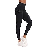 Curvphilo Workout Cargo Leggings with Pockets for Women Tummy Control Butt Lifting Leggings Gym Yoga Pants (US, Alpha, XX-Large, Regular, Regular, 25” Inseam, Black)