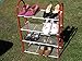 Compact Shoe Organizer Rack-Ladies or Kids Shoe Racks for Closet or Entryway-Smart Metal Closet Shoe Racks with Shelves 12 Pair Kids Ladies Shoes (no plastic)-Light Easy to Assemble
