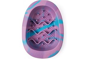 CHEWFFON Interactive Dog&Cat Lick Mat Bowls, BPA-Free Silicone Dog Slow Feeder with Suction Cups, Non Slip Food Bowl for Dogs and Cats, Reduces Boredom and Anxiety, Dishwasher Safe, Blueberry Small