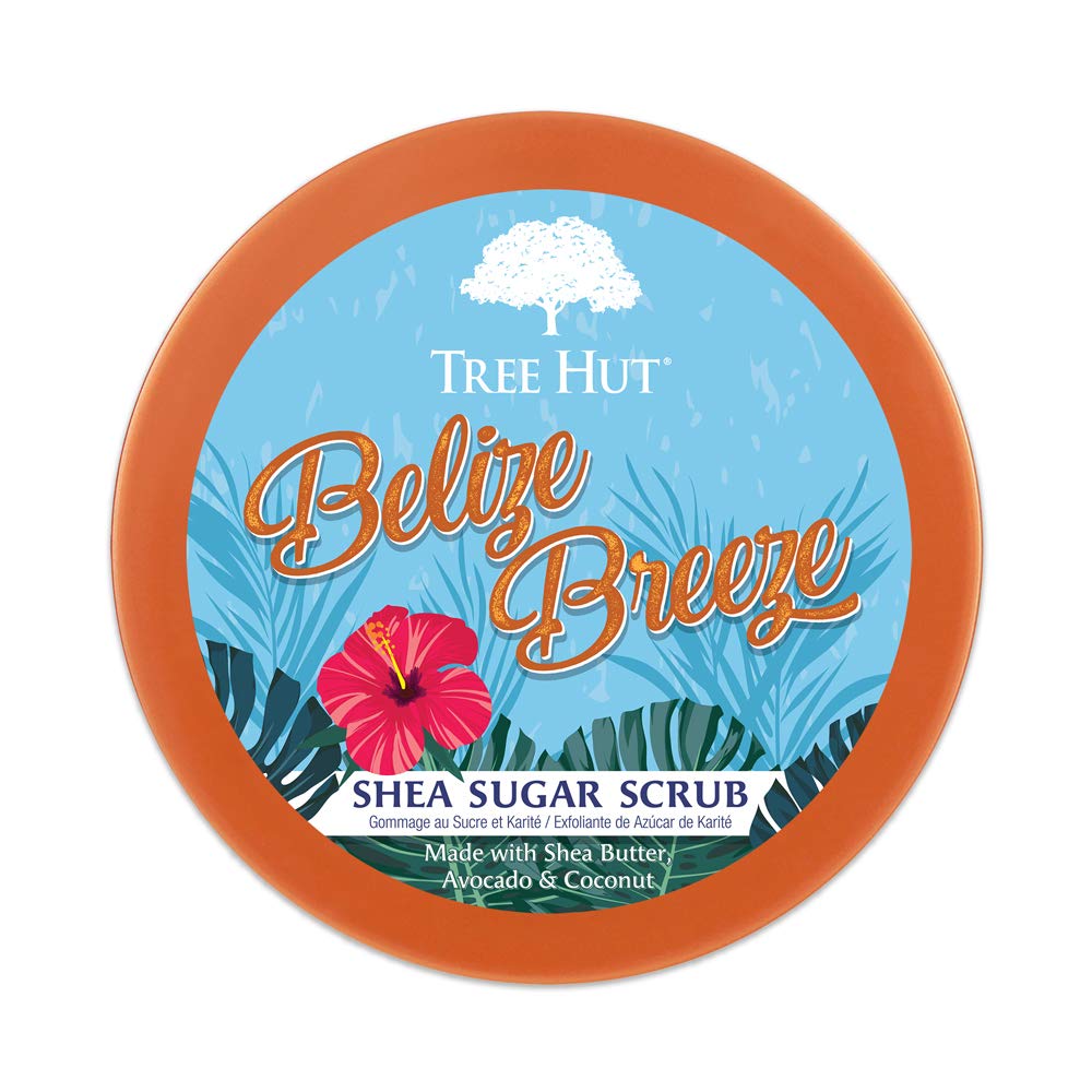 Tree Hut Belize Breeze Shea Sugar Scrub, 18oz, Ultra Hydrating and Exfoliating Scrub for Nourishing Essential Body Care : Beauty