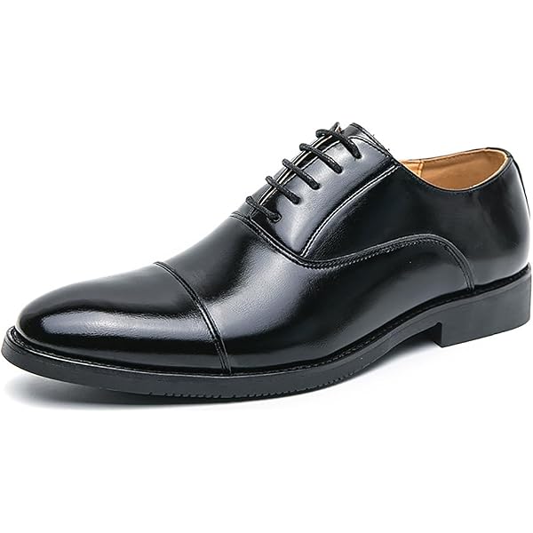 Amazon.com | Ferragamo SEUL (EE/Wide) Leather Cap Toe Welted  display picture 2