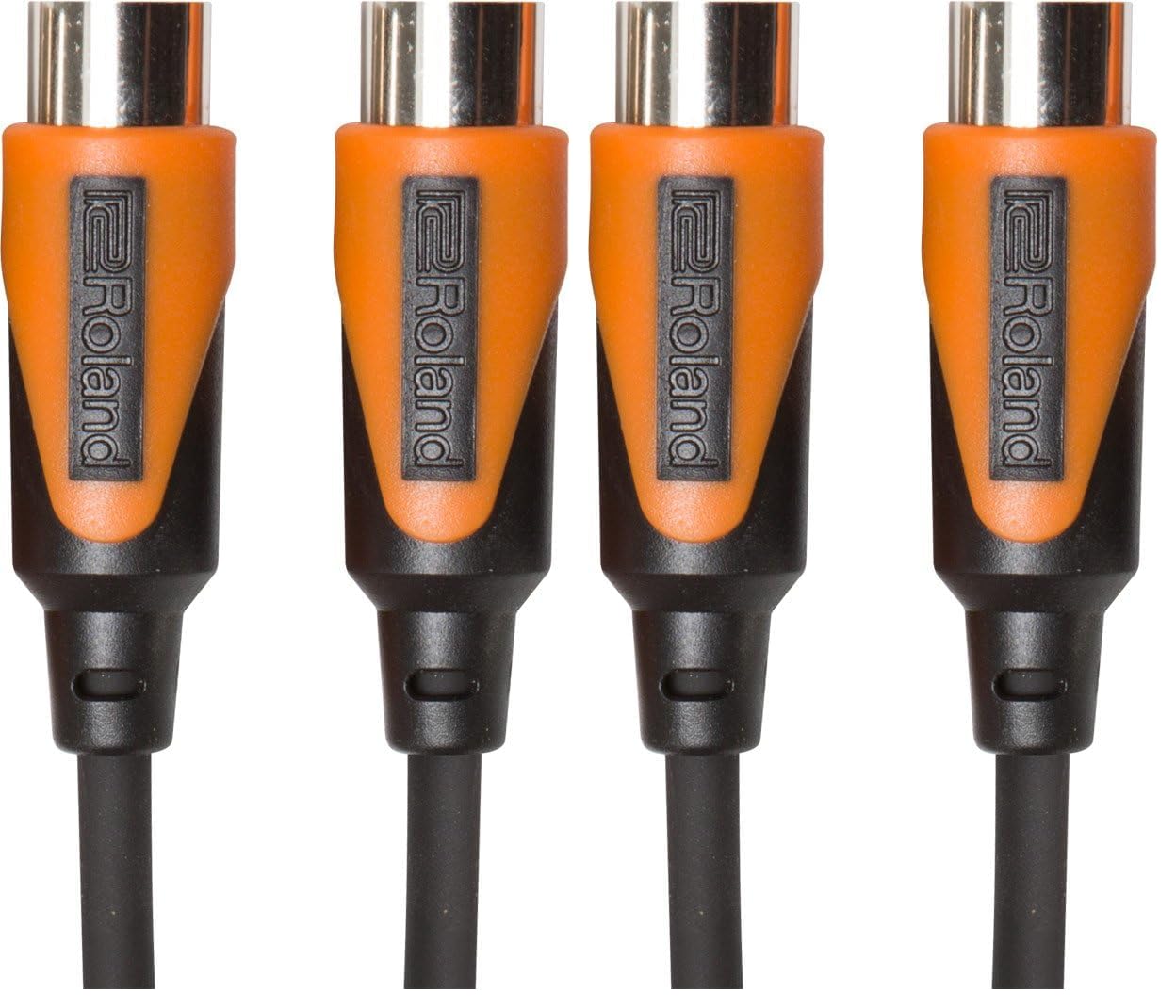 ROLAND Rmidi-B3 Black Series Midi Cable. Straight Din Connectors, 3Ft / 1M Length. (Pack of 2)