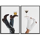 Cowgirl Boot Wall Art Western Canvas Painting Western Cowboy Prints Funky Western Cowgirl Picture Poster Trendy Preppy Martini Painting Wall Decor for Bedroom Living Room Kitchen 12x16 Inch Unframed