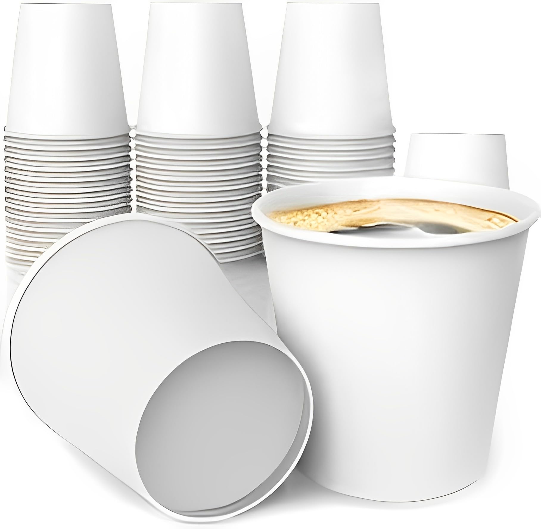 GreenGoods Paper Cups 50 X 7oz Eco Friendly | Takeaway Coffee Cups | Camping Cups | Tea Cups | Party Glass | Paper Party Cups | Coffee Cups | Paper Cups for Hot & Cold Drinks (50, 7 oz)