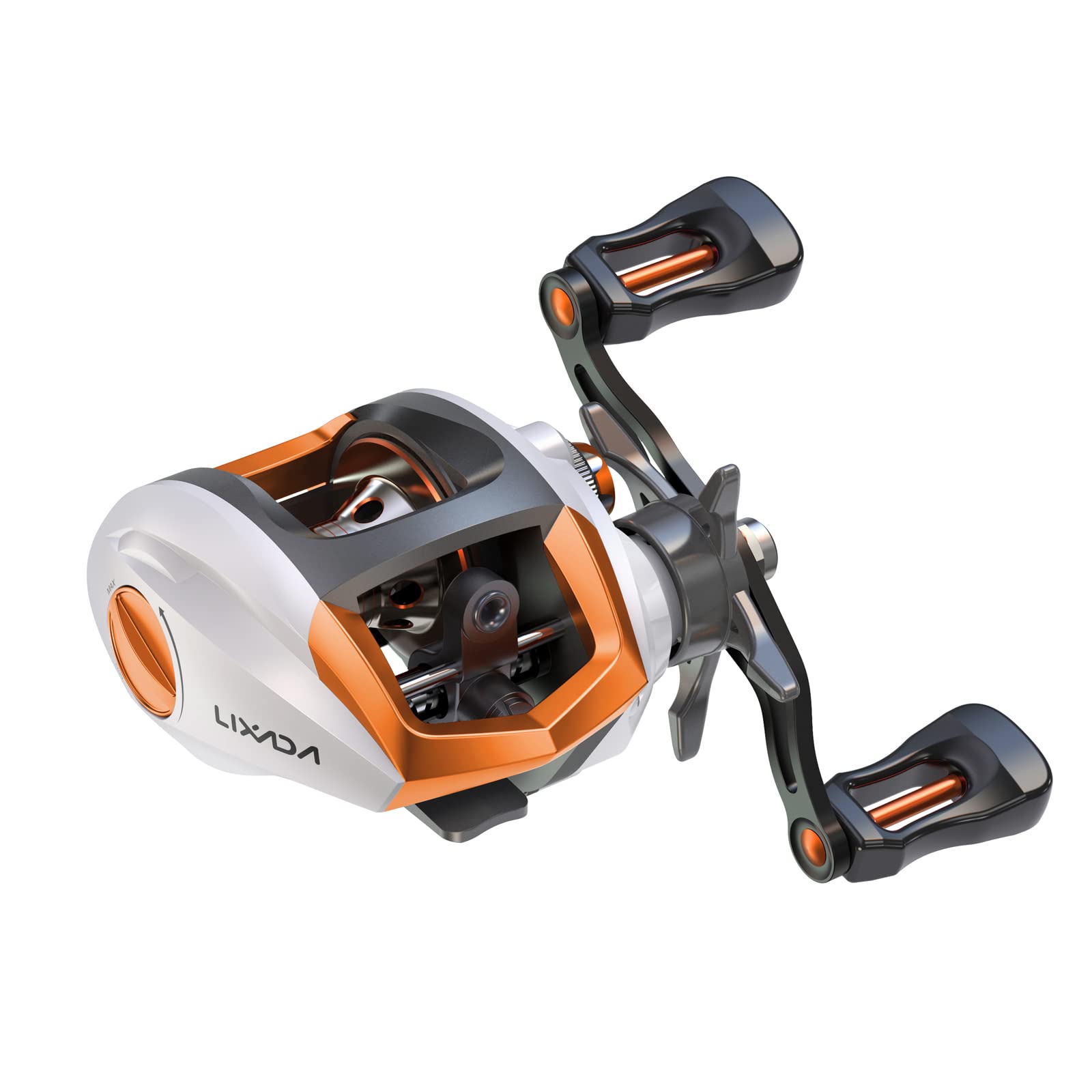 Lixada Fishing Reels, Spinning Reel Strong Corrosion Resistance Metal Saltwater Baitcasting Reel with Magnetic Braking System