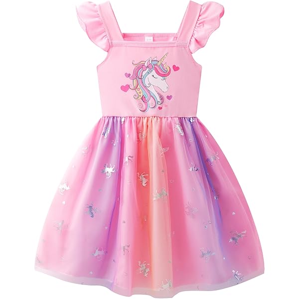 Little Girl Holiday Dress Toddler Girl's - Spring Summer Casual & Christmas  Party Outfit Ruffle Sleeveless Princess Dress