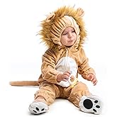 HSCTEK Baby Lion Onesie Costume, Unisex Infant Baby and Toddler Hooded Bodysuit 0-4T