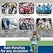 Sara Glove Emergency Disposable Rain Ponchos (Sold in Packs of 10 and 200) (Clear, 10 Pack)