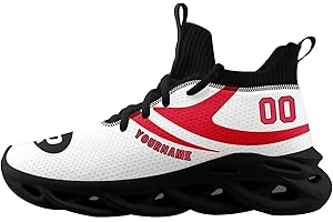AWSOLE Customized Sports Running Shoes for Men and Women Personalized Name Number Image Breathable Mesh Sneakers Athletic Foo