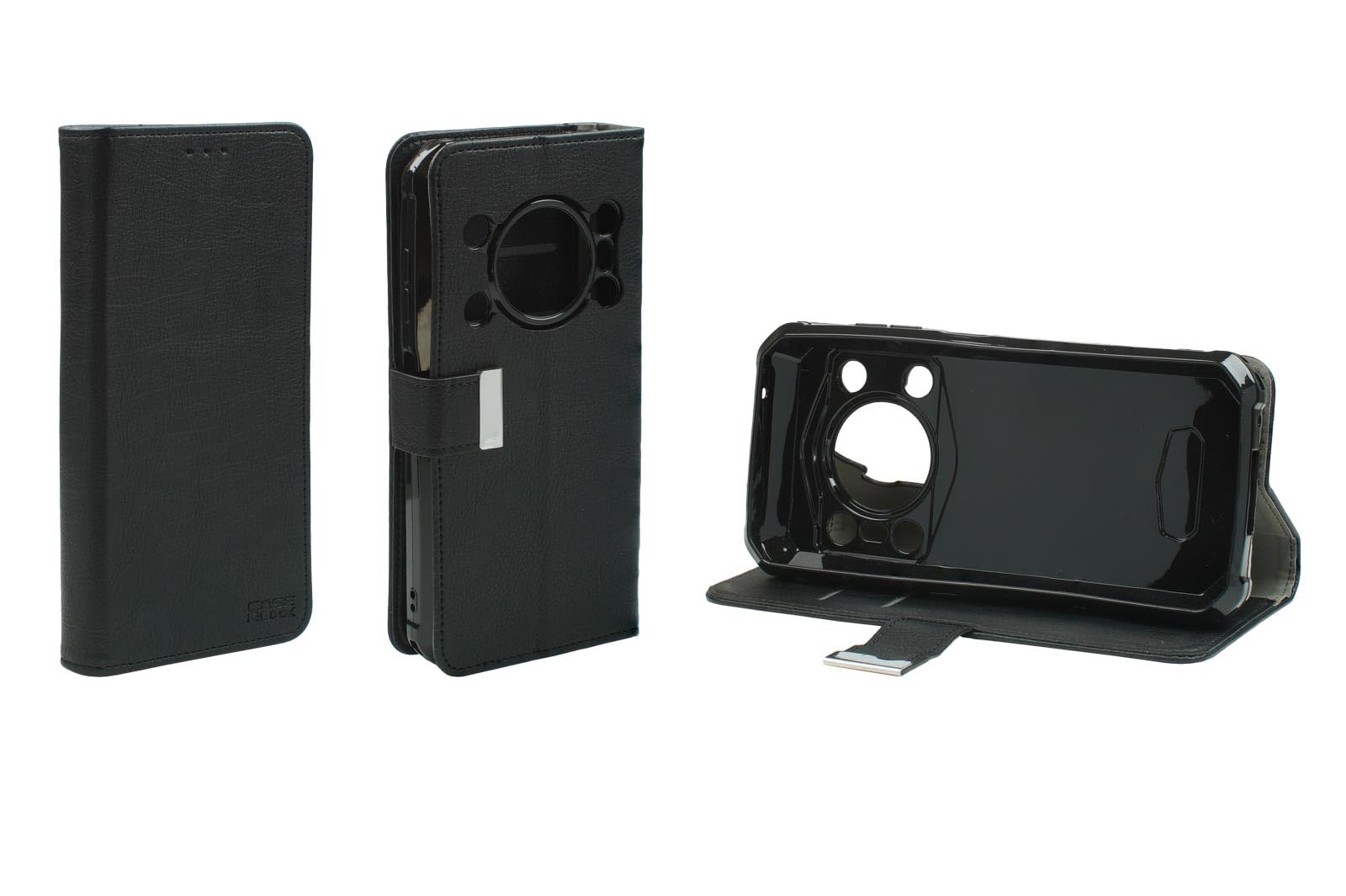 caseroxx Bookstyle-Case for Oukitel WP22, Cover, faux leather, black, Card Slots & Magnetic Closure