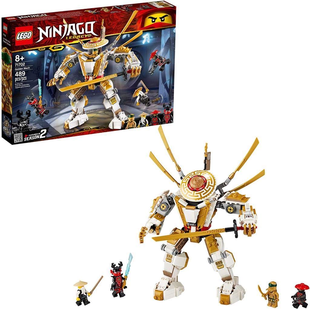 LEGO 71702 NINJAGO Legacy Golden Mech Action Figure with Lloyd, Wu and General Kozu, Ninja Building Set