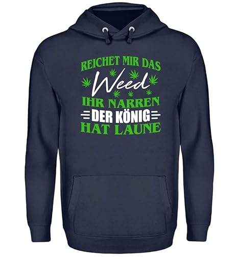 Hanf Shirt/Kiffer/Gras/Cannabis/Marihuana/Weed/Pulli/Pullover/Hoody/T-Shirt/Bong/Rauchen/Dope/Ganja/Amsterdam - Unisex Kapuze