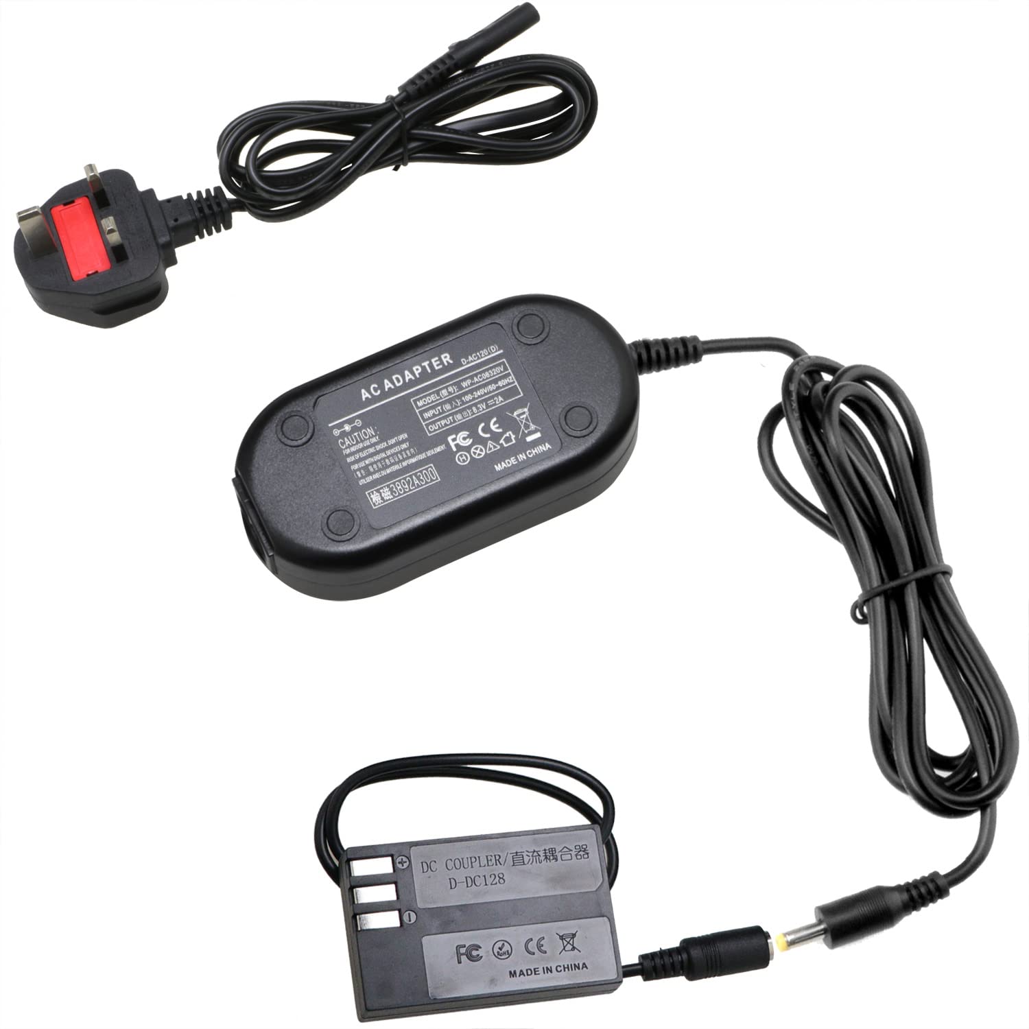 Glorich K-AC128 D-AC128 K-AC109 K-AC168 D-DC128 Replacement AC Power Adapter Kit for Pentax K30 K50 K70 K-r K2 K-S1 and K-S2 Digital SLR Cameras,D-Li109 replacement(but not compatible with Pentax KP)