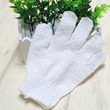 Healifty 8Pcs White Exfoliating Bathing Gloves Soft Nylon Wash Mitts view 3