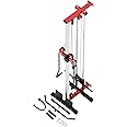 VANSWE Wall Mount Cable Station, 18 Positions Adjustable Dual Pulleys Cable Crossover Machine with Removable Footplate