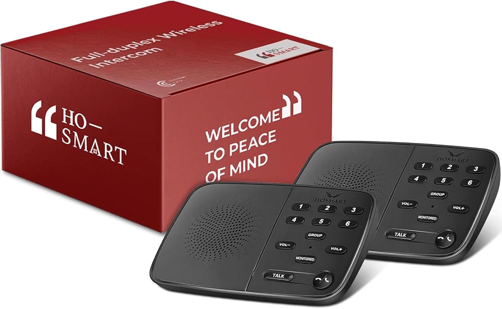 HOSMART UltraSpeak Intercom Wireless Home Business 1200ft Range Full Duplex 2