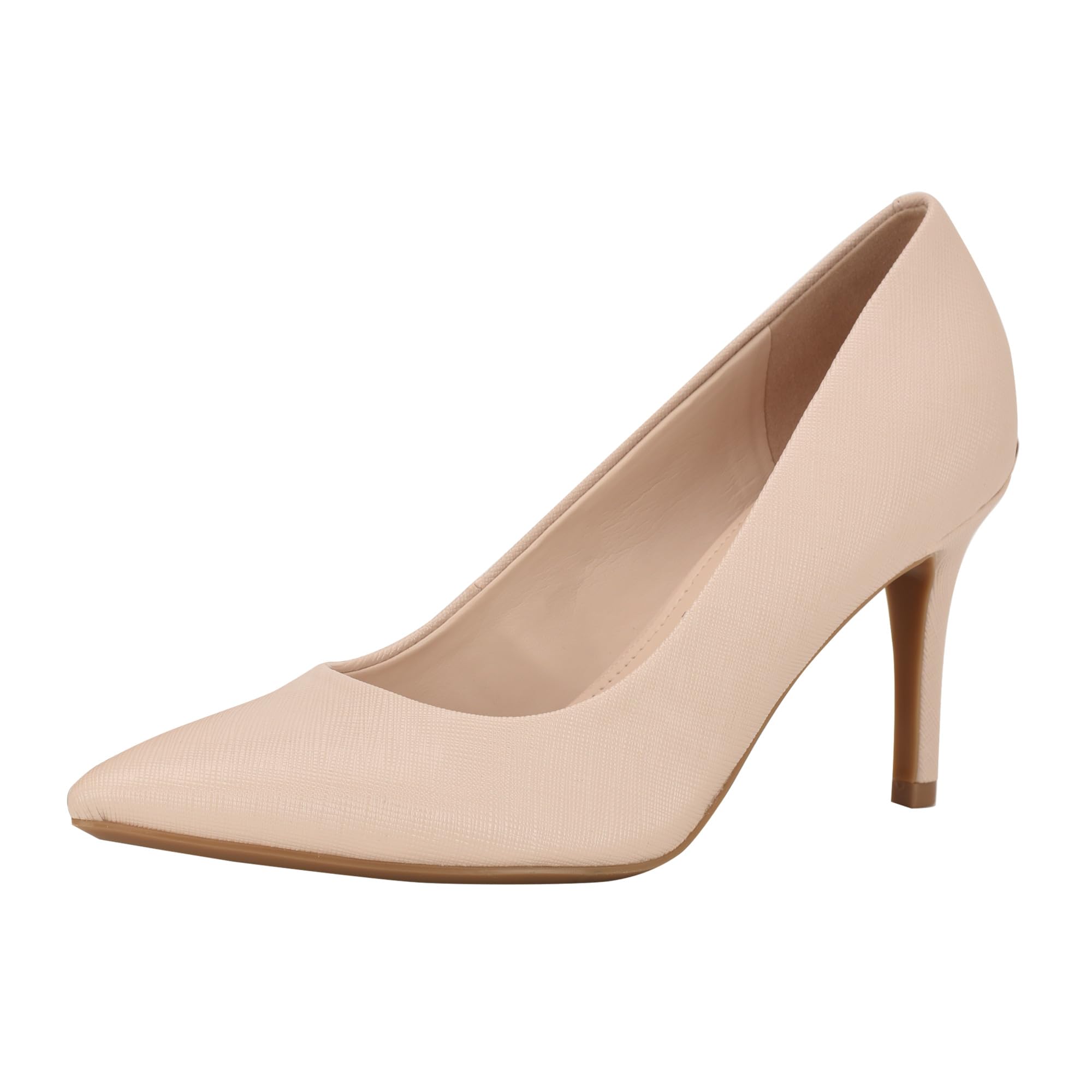 Calvin Klein Women's Gayle Pump, Light Pink Saffiano 688, 8 Image